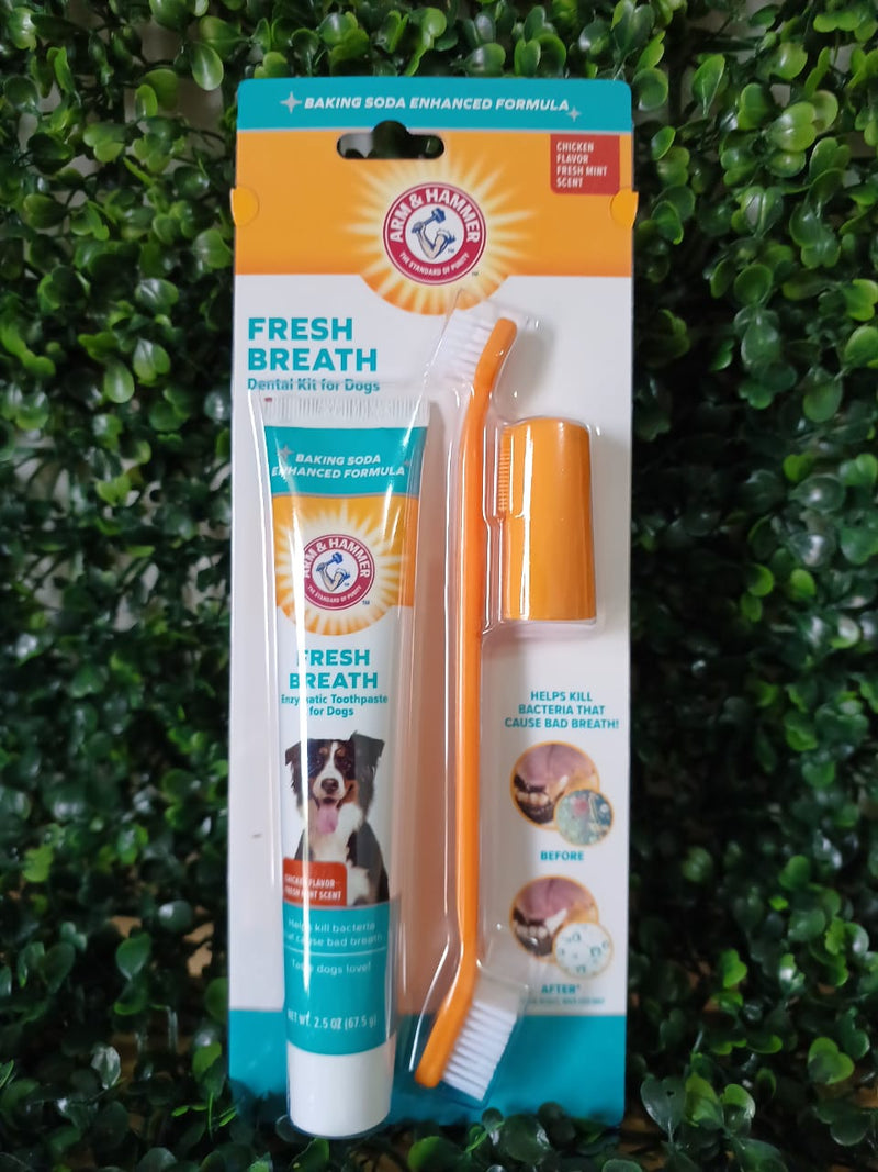 KIT HIGIENE BUCAL ENZIMÁTICA PARA CÃES - ARM & HAMMER